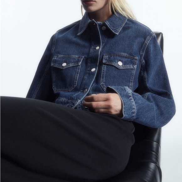 COS Cropped Denim Jacket 6 NWT - Picture 13 of 16
